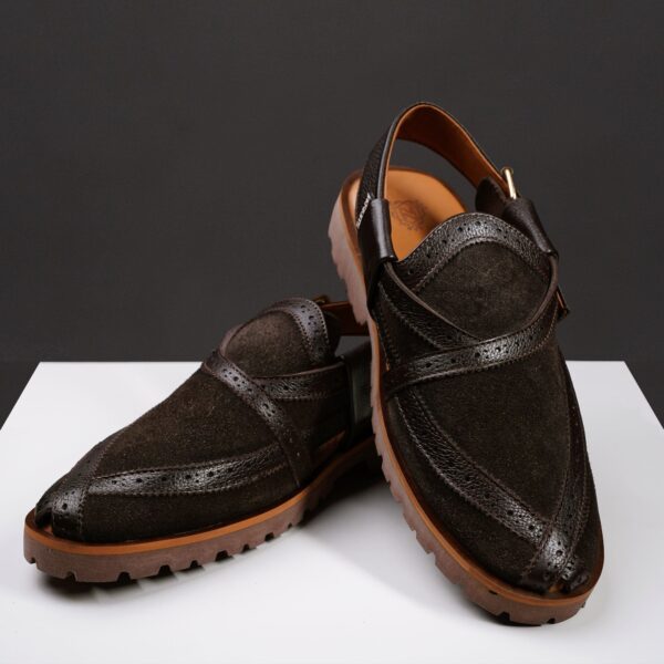 Peshawari Sandal - Walnut (Suede Leather) (PMC19) - Image 2