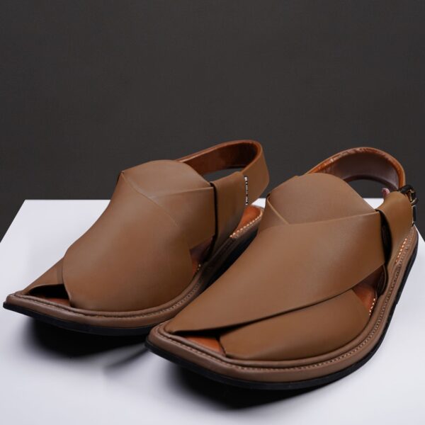 Peshawari Sandal - Light Brown (PMC14) - Image 3