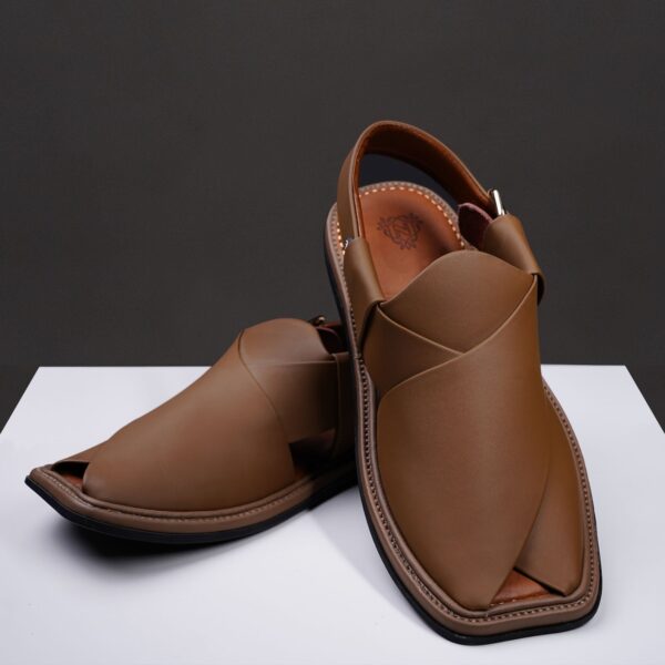 Peshawari Sandal - Light Brown (PMC14) - Image 2
