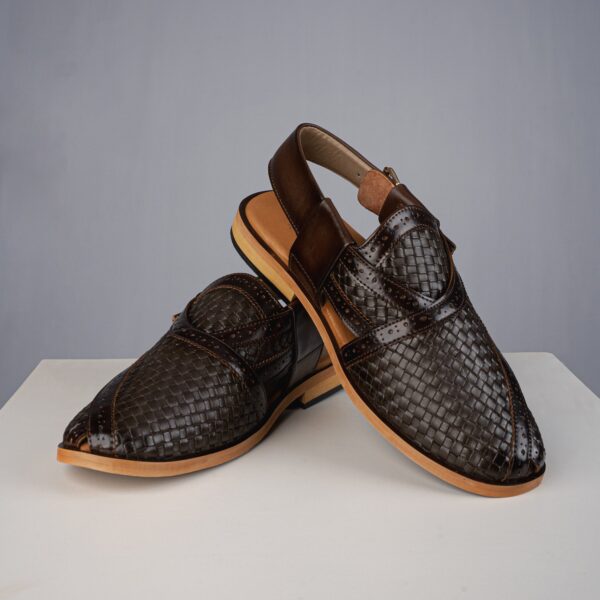 Peshawari Sandal - Brown Weave (PMC21) - Image 2