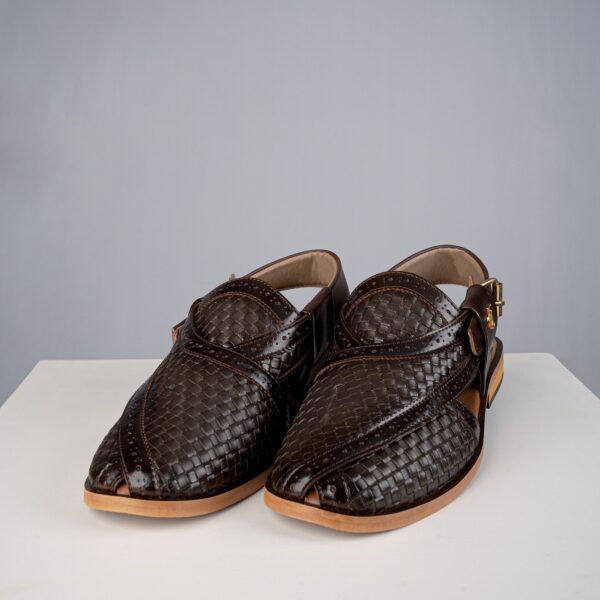 Peshawari Sandal - Brown Weave (PMC21) - Image 3