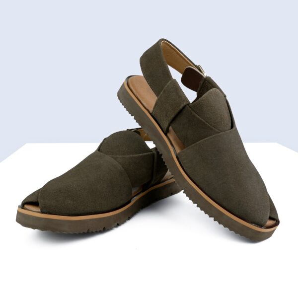 Peshawari Sandal - Brown (Suede Leather) (PMC11) - Image 3